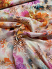 Madeline pink peach flowers - cotton