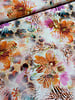 Madeline pink peach flowers - cotton