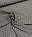 Fibremood donkergrijs gestreept - linnen look viscose mix