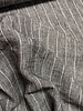 Fibremood donkergrijs gestreept - linnen look viscose mix