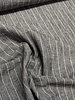 Fibremood dark grey striped - linen look viscose blend