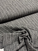 Fibremood donkergrijs gestreept - linnen look viscose mix