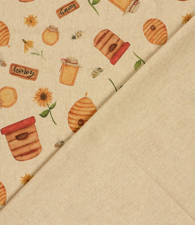 The Honeybee - linnen look canvas