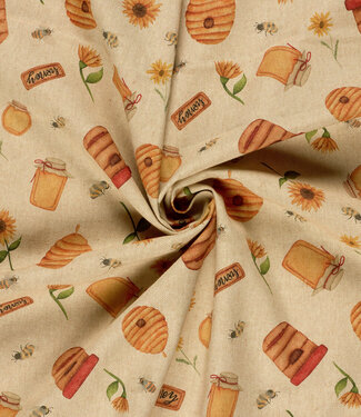 Madeline The Honeybee - linen look canvas