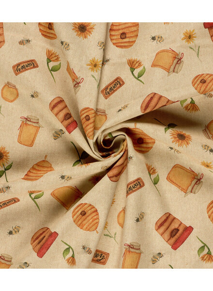 Madeline The Honeybee - linen look canvas