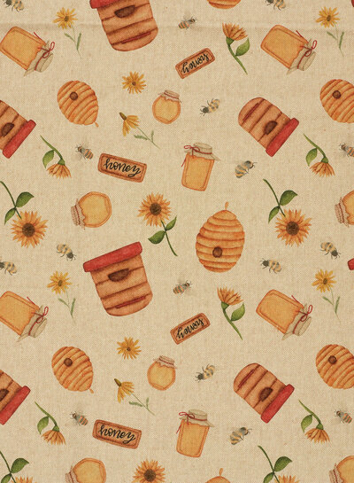 Madeline The Honeybee - linnen look canvas