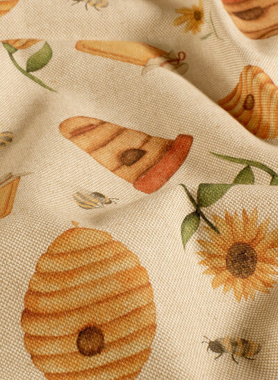 Madeline The Honeybee - linen look canvas