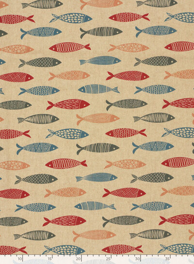 Madeline The Fish - linen-look canvas