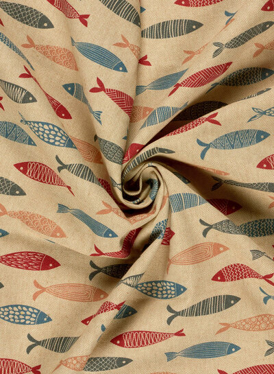 Madeline The Fish - linen-look canvas