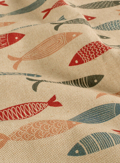 Madeline The Fish - linen-look canvas