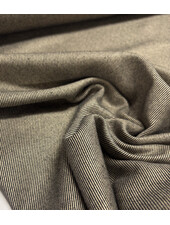 beige en antraciet twill stripes -  geweven bamboe - gerecycleerde, heel soepelvallende stof en geen kreuk