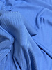 helder blauw  - prachtige subtiele bamboe ribtricot
