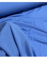 helder blauw  - prachtige subtiele bamboe ribtricot