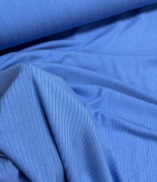 bright blue - beautiful subtle bamboo rib knit