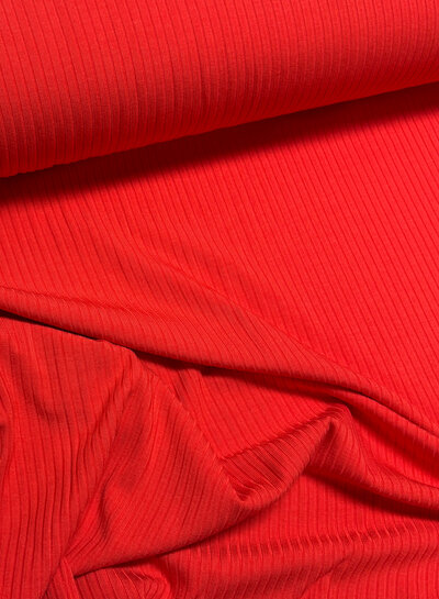 red - beautiful subtle bamboo rib knit