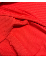 rood - prachtige subtiele bamboe ribtricot