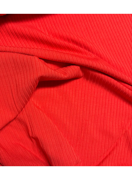 red - beautiful subtle bamboo rib knit