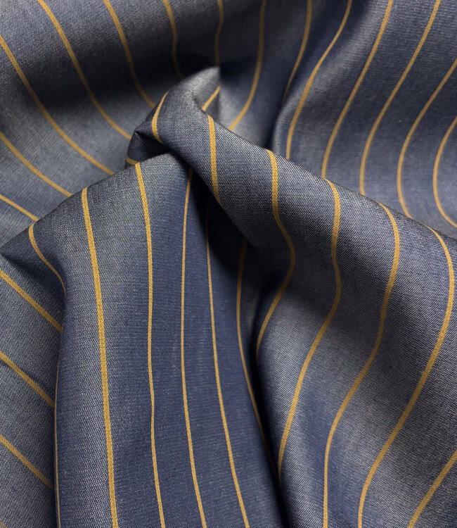 woven stripes lyocell - stof met body