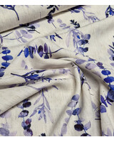 Madeline linnen viscose blend eucalyptustakjes paarsblauw