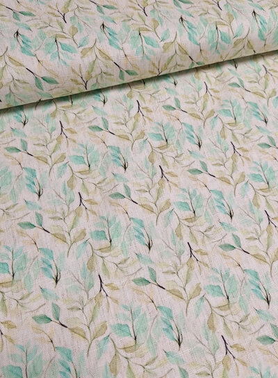 Madeline linnen viscose blend frisse takjes mint