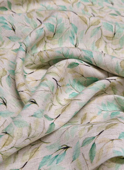 Madeline linnen viscose blend frisse takjes mint