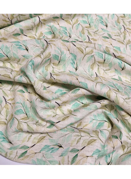 Madeline linen viscose blend fresh sprigs of mint