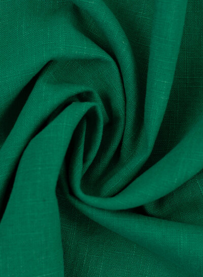 plain emerald green linen