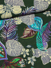 Ira - leaf print - linen cotton blend
