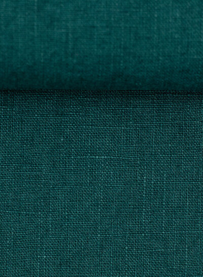 plain petrol linen