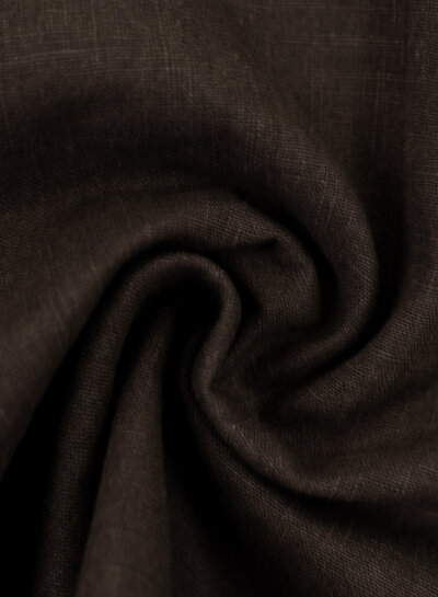 plain dark brown linen