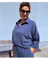 staalblauw - prachtige viscose linnen blend