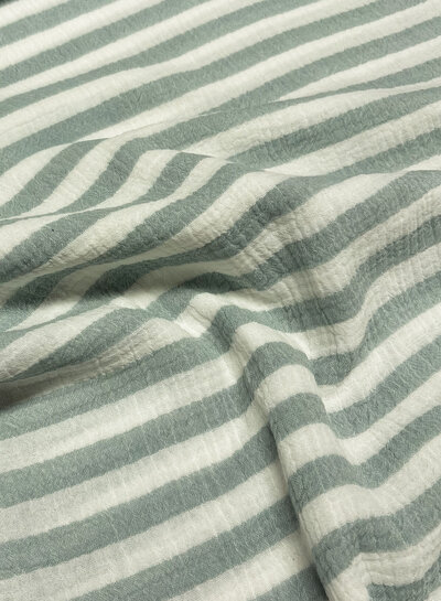 Swafing mint blue stripes - double gauze / tetra