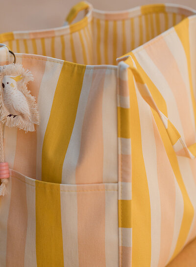 See You at Six verticals MW - katoen canvas gabardine - papyrus crème