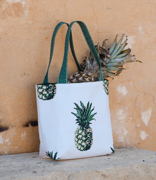 See You at Six pineapples - katoen canvas gabardine - papyrus crème
