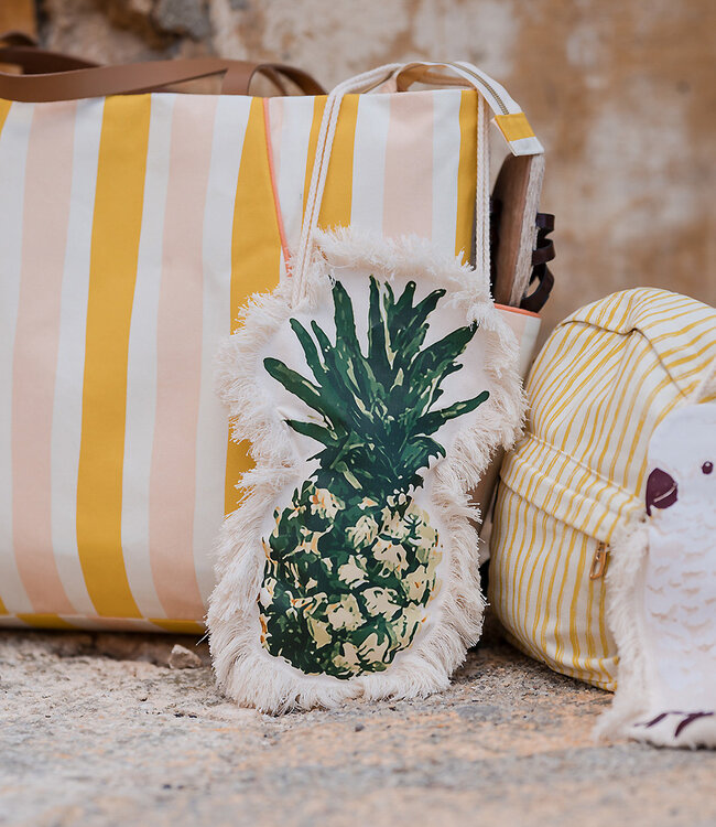 See You at Six pineapples - katoen canvas gabardine - papyrus crème