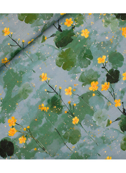 See You at Six marsh marigolds - double gauze