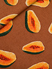 See You at Six papayas - linen viscose blend - glazed ginger brown