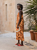 See You at Six papayas - linen viscose blend - glazed ginger brown