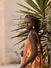See You at Six papayas - linen viscose blend - glazed ginger brown