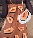 See You at Six papayas - linnen viscose blend - glazuurd gemberbruin