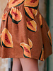 See You at Six papayas - linen viscose blend - glazed ginger brown