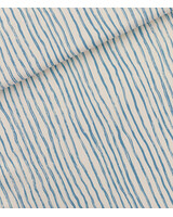 See You at Six wiggly verticals - blauw - french terry - papyrus crème