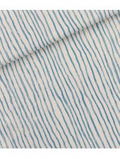 See You at Six wiggly verticals - blauw - french terry - papyrus crème