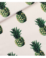 See You at Six pineapples - french terry - papyrus crème