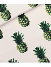 See You at Six pineapples - french terry - papyrus crème