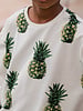 See You at Six pineapples - french terry - papyrus crème