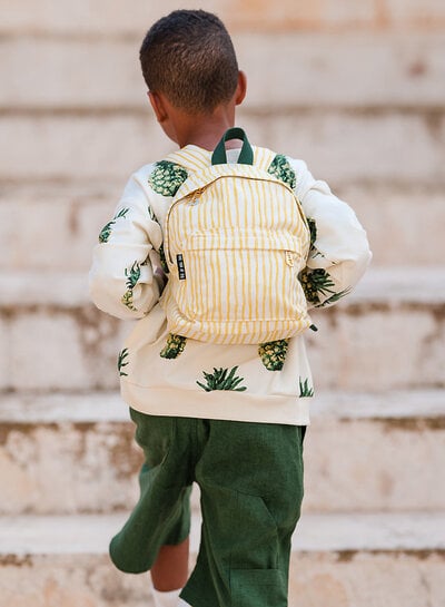 See You at Six pineapples - french terry - papyrus crème