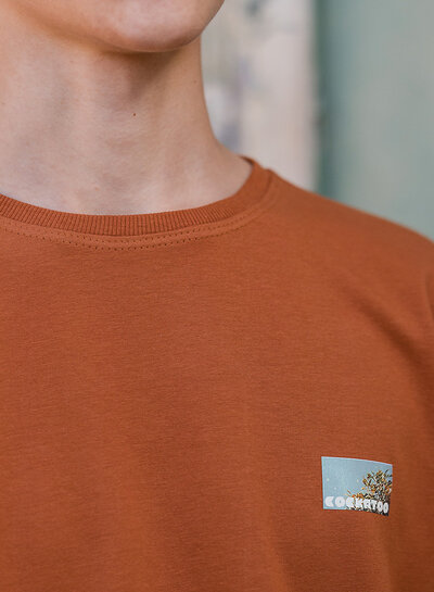See You at Six glazed ginger brown - ribbing fabric