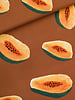 See You at Six papayas - french terry - glazuurd gemberbruin