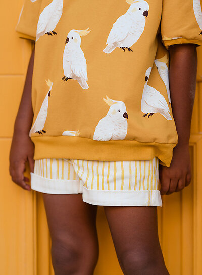See You at Six lemon curry - ribbing fabric
